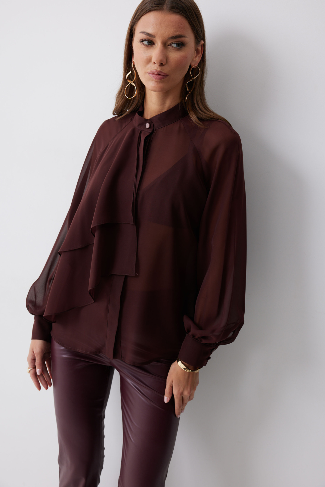 Блузка ЛЮШе 4221 бордо - фото 1