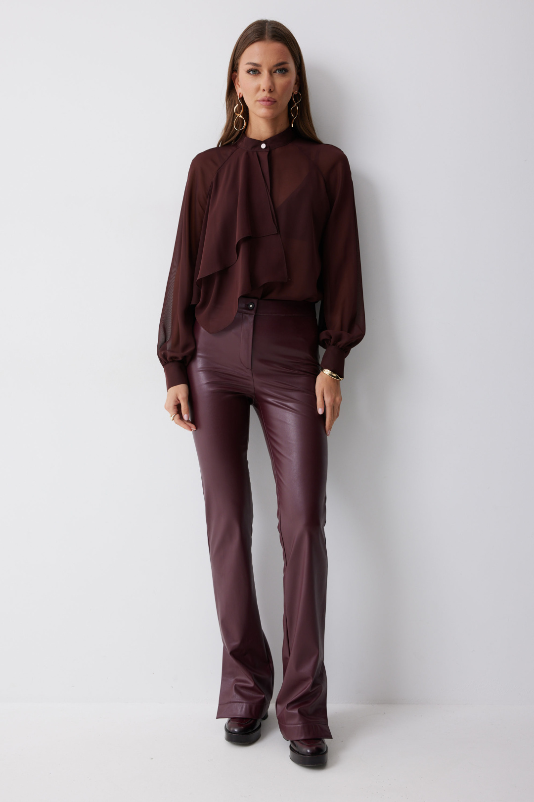 Блузка ЛЮШе 4221 бордо - фото 3