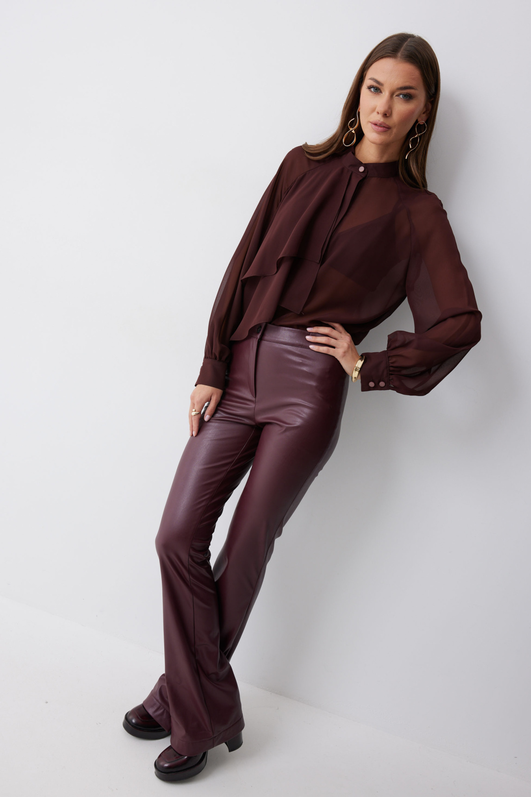 Блузка ЛЮШе 4221 бордо - фото 4