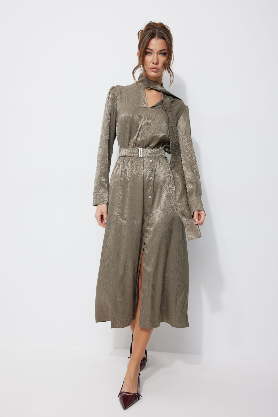 Платье ЛЮШе 4248 оливка