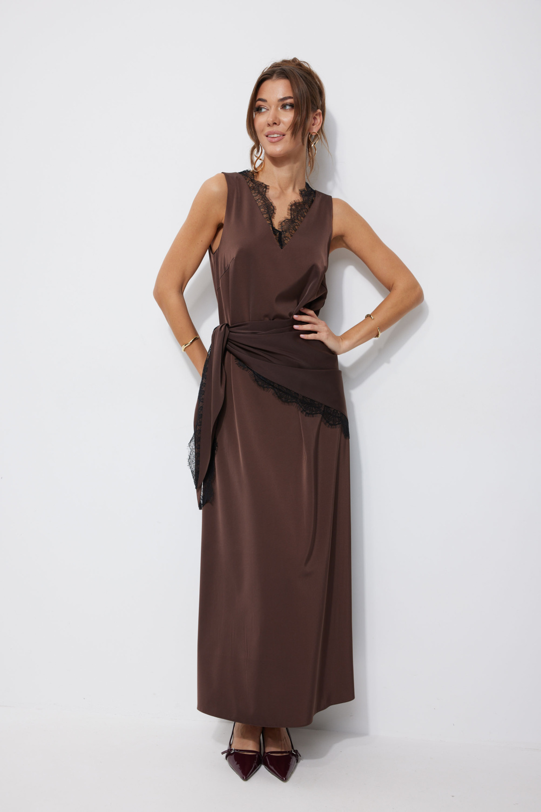 Платье ЛЮШе 4249 коричневый