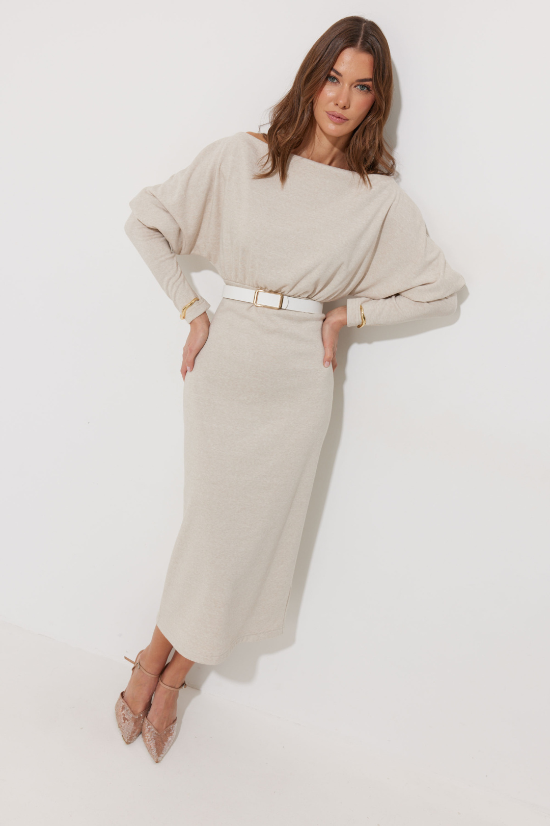 Платье ЛЮШе 4266 бежевый - фото 1