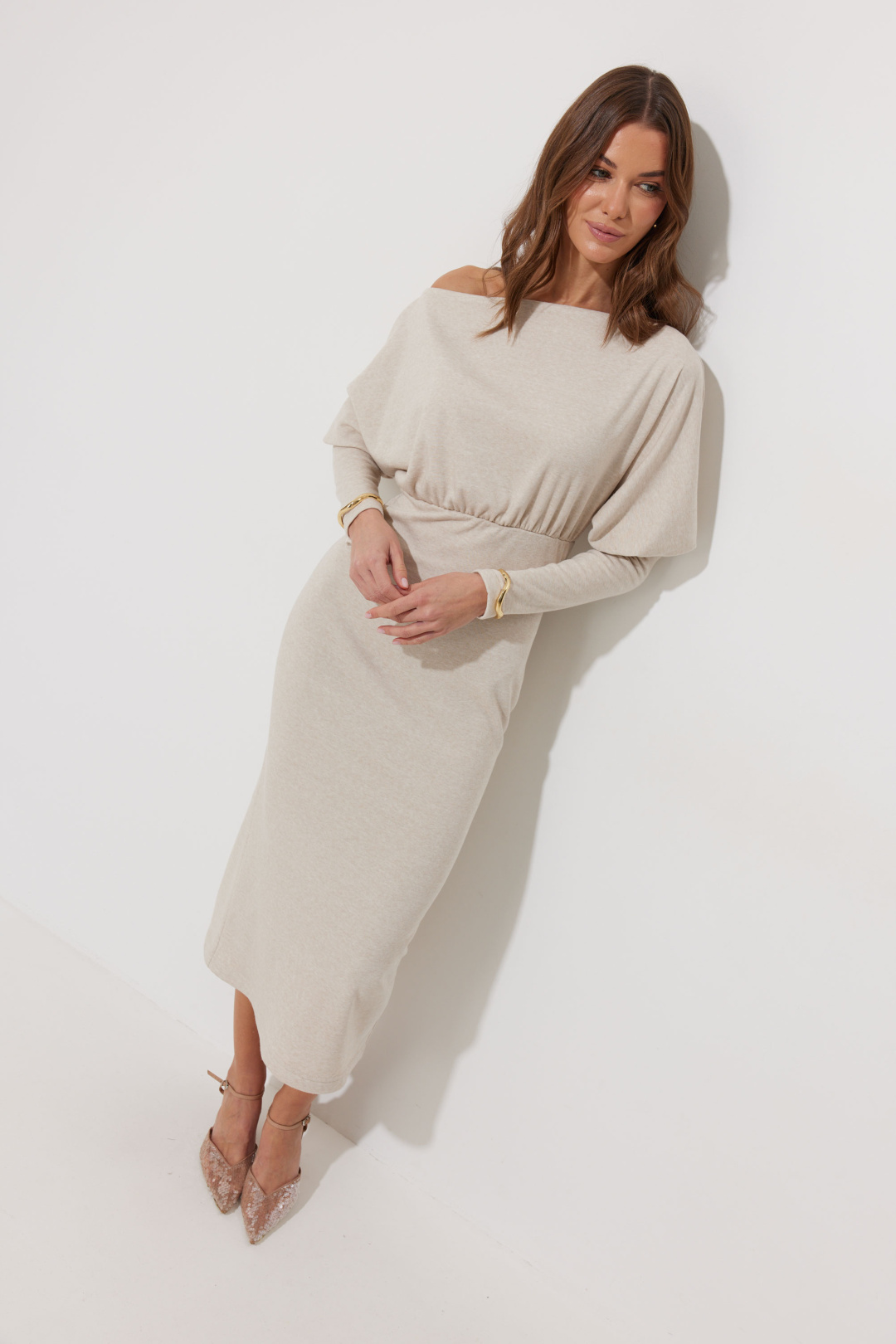 Платье ЛЮШе 4266 бежевый - фото 5