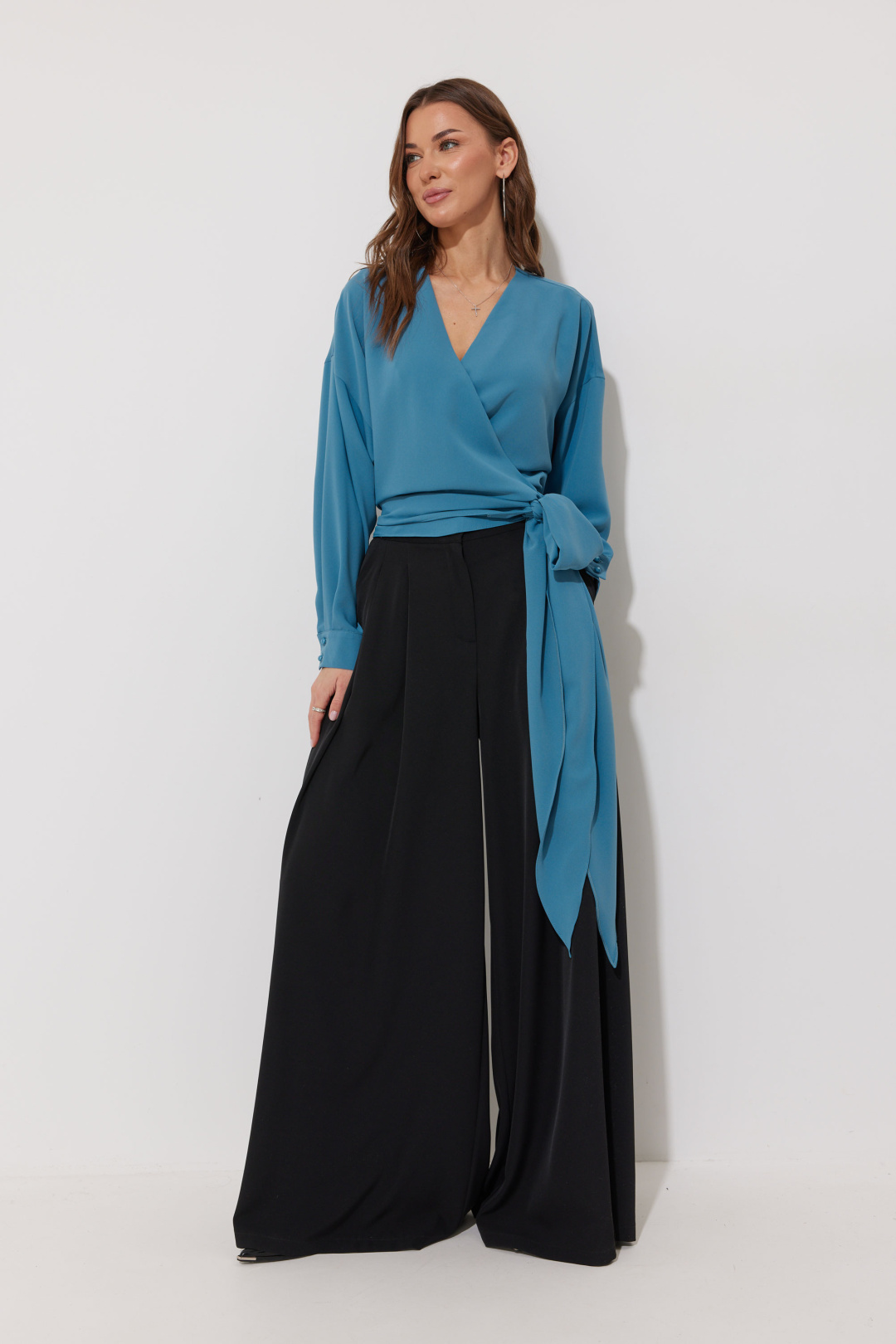 Блузка ЛЮШе 4276 голубой - фото 1