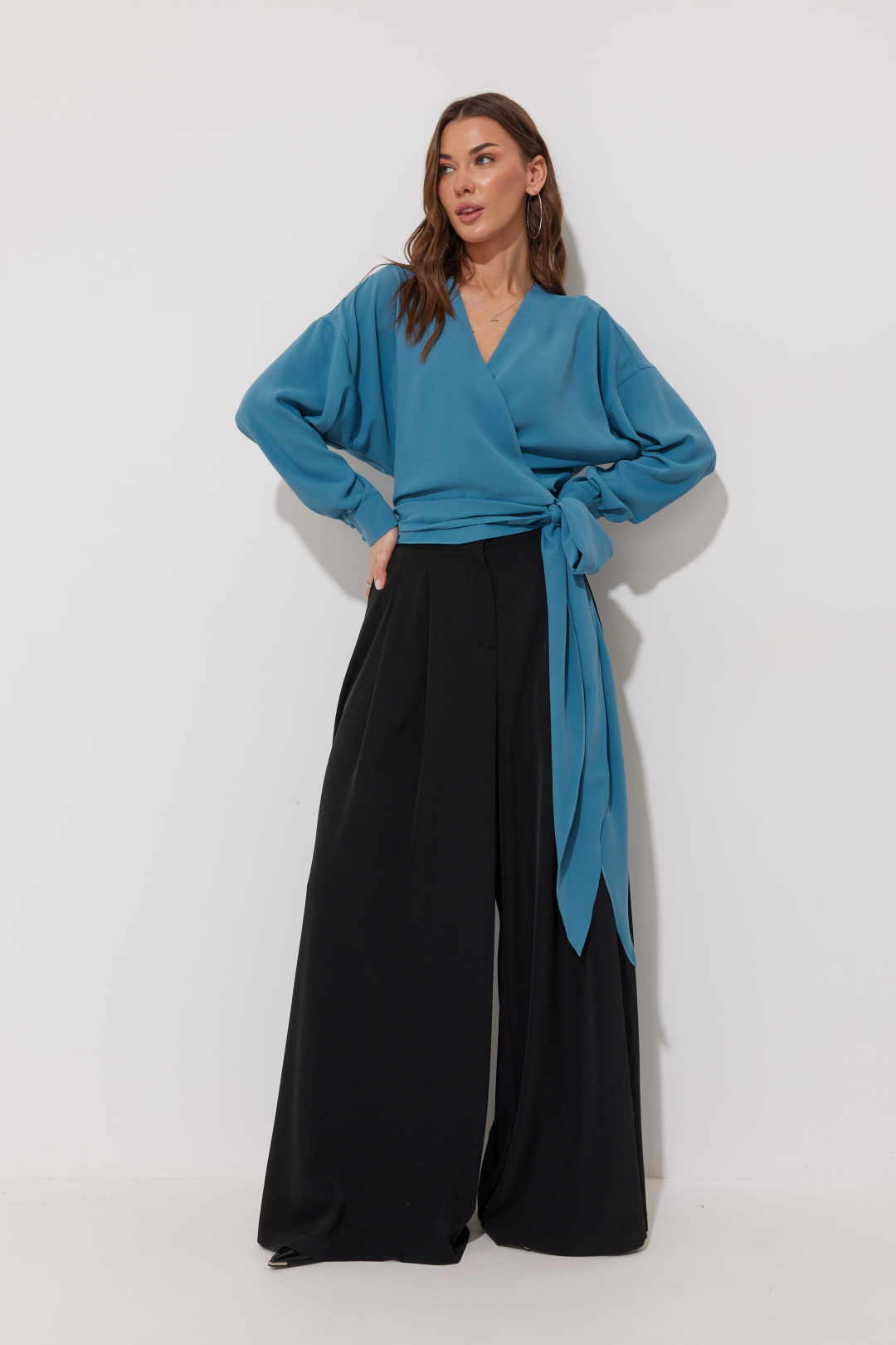 Блузка ЛЮШе 4276 голубой - фото 3