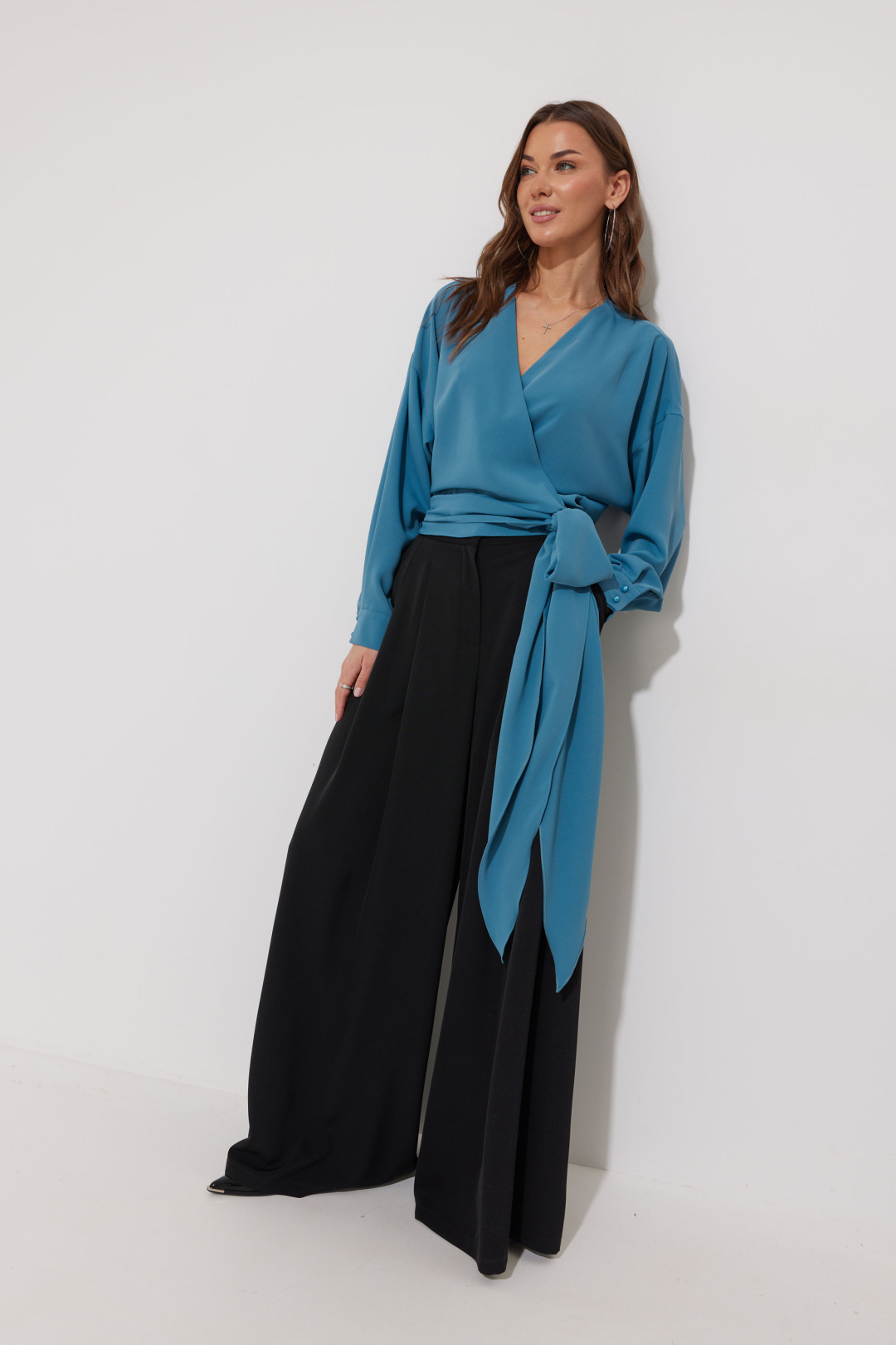 Блузка ЛЮШе 4276 голубой - фото 4