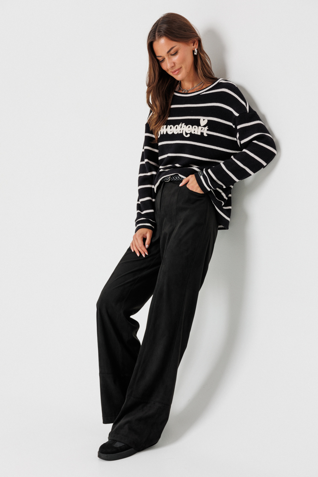 Джемпер ЛЮШе 4469 черный+полоска