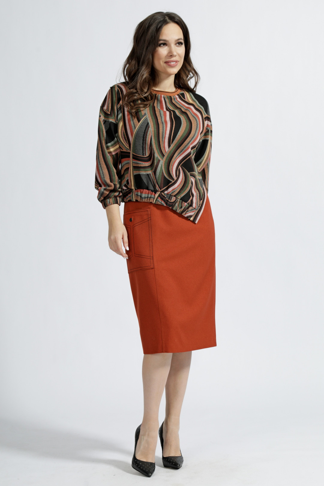 Платье Магия Моды 2037 терракот - фото 1