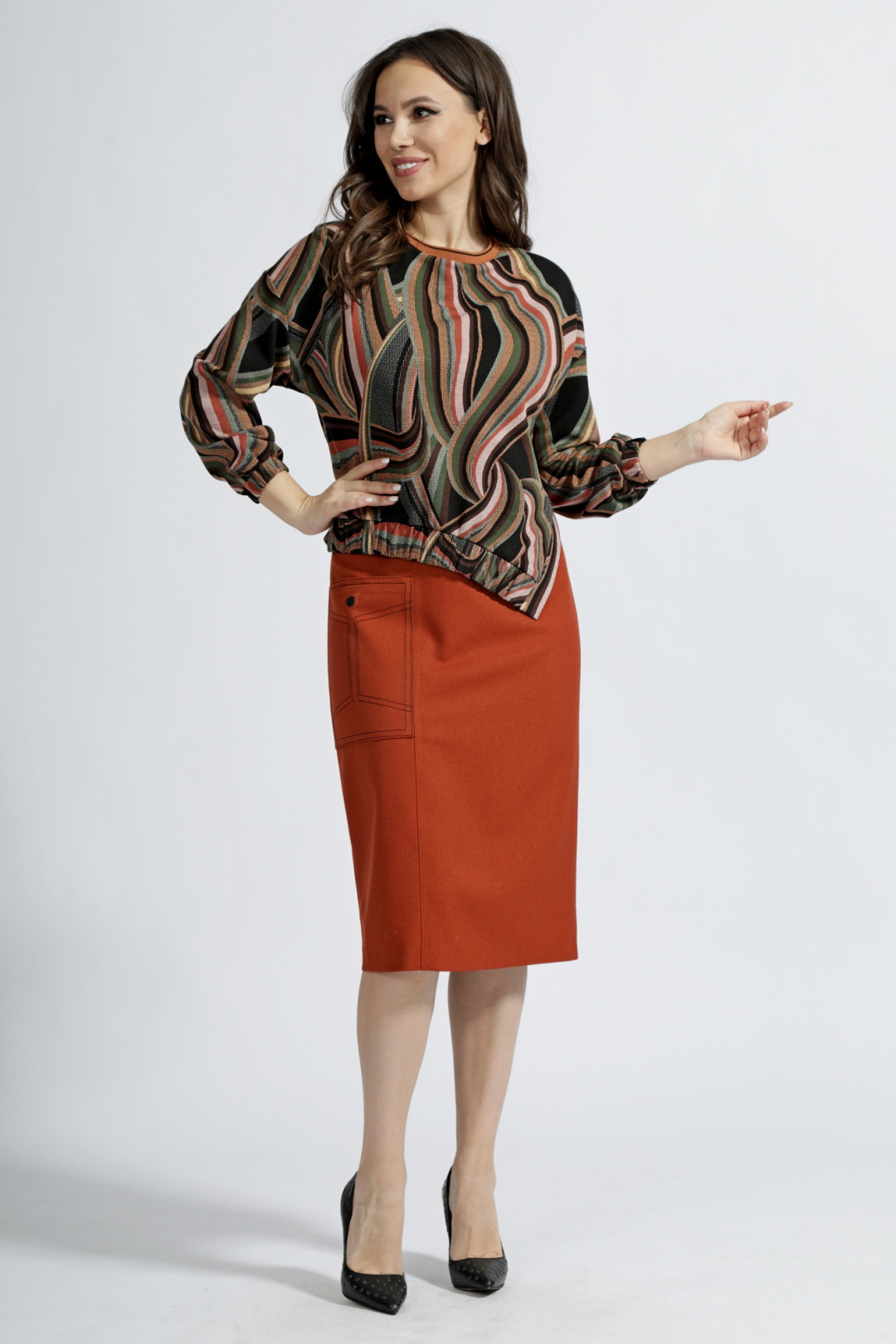 Платье Магия Моды 2037 терракот - фото 2