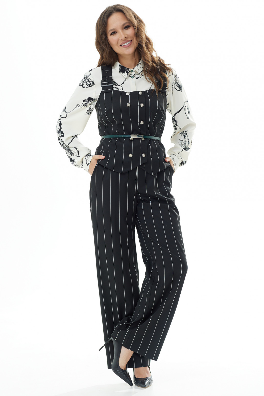 Костюм Магия Моды 2134 черный+ белый - фото 1