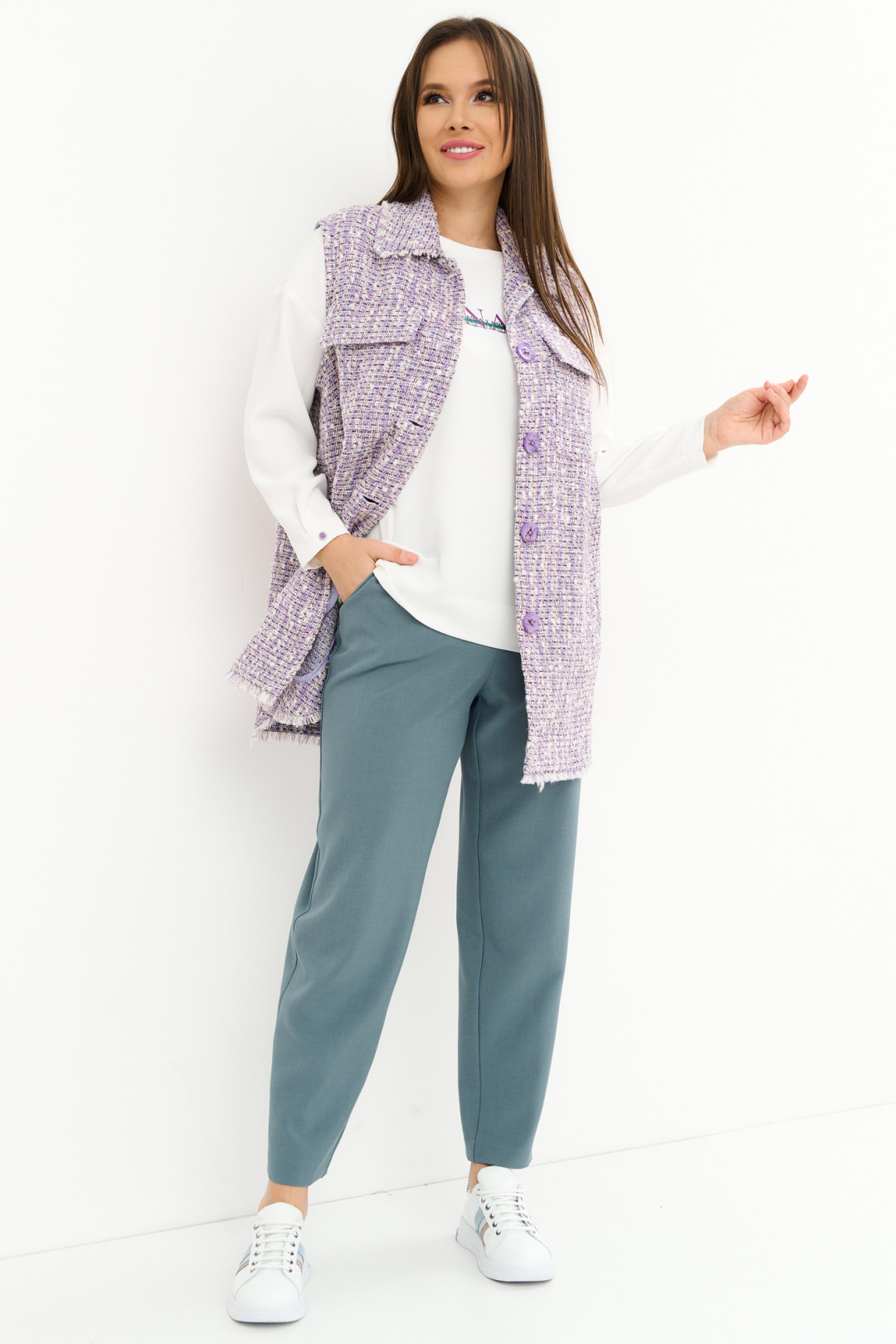 Костюм Магия Моды 2230 сиреневый+ шалфей - фото 5