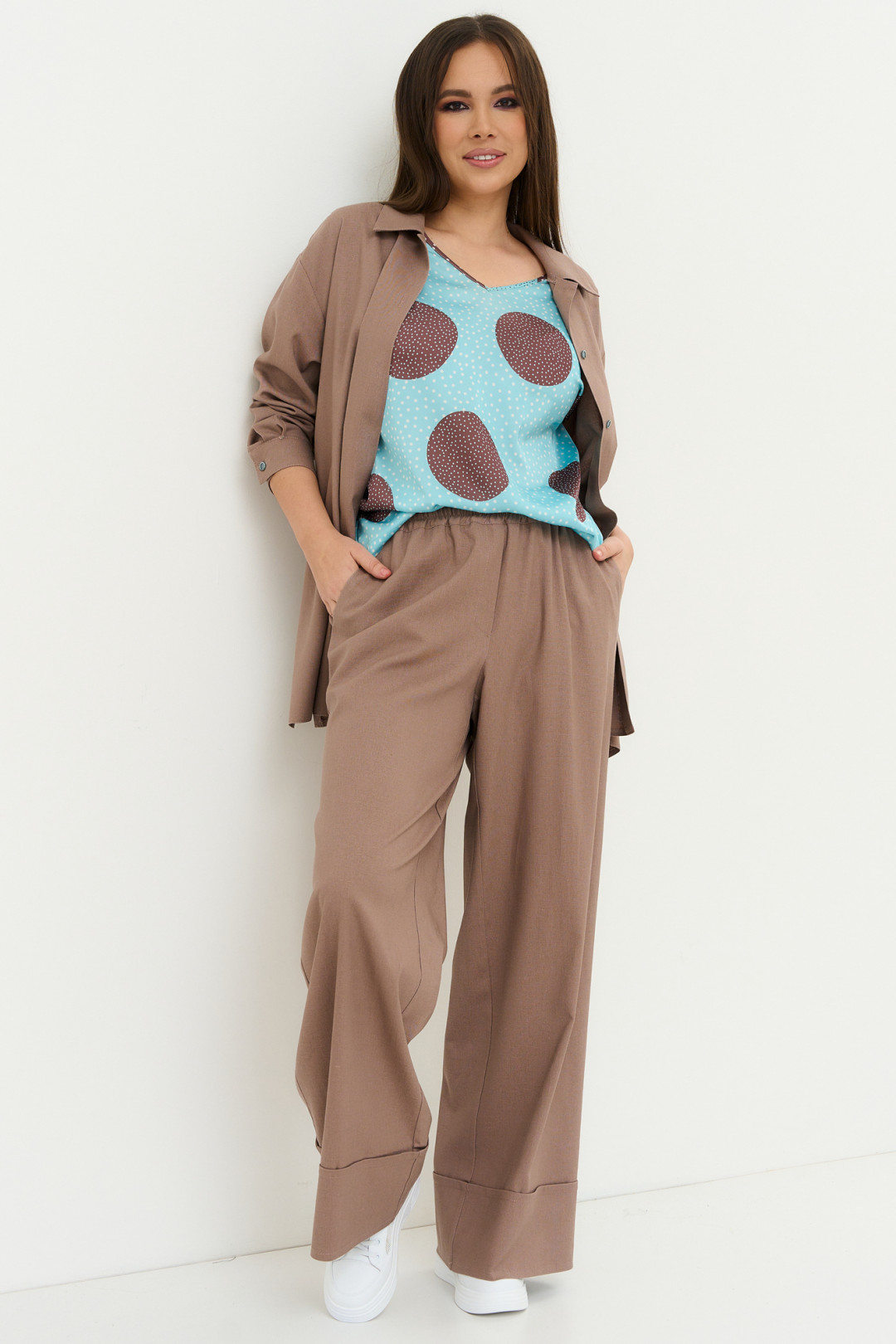 Костюм Магия Моды 2235 голубой+какао - фото 1