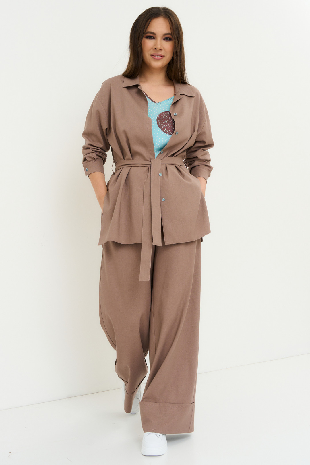 Костюм Магия Моды 2235 голубой+какао - фото 2