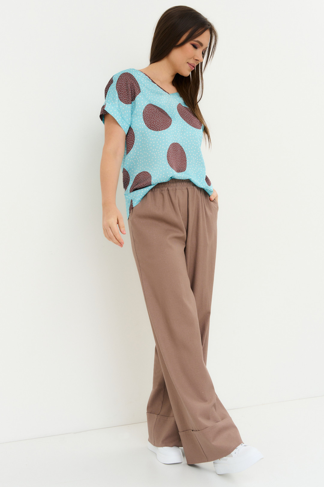 Костюм Магия Моды 2235 голубой+какао - фото 4