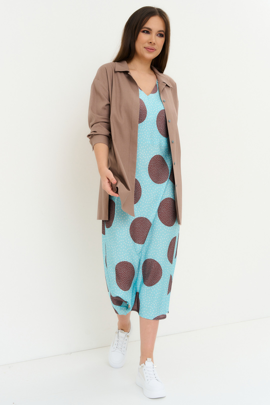 Костюм Магия Моды 2244 какао+ голубой - фото 5