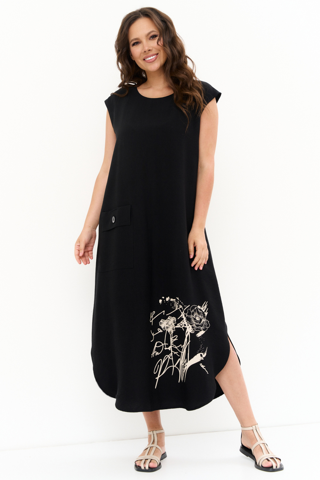 Костюм Магия Моды 2263 песочный+ черный - фото 2