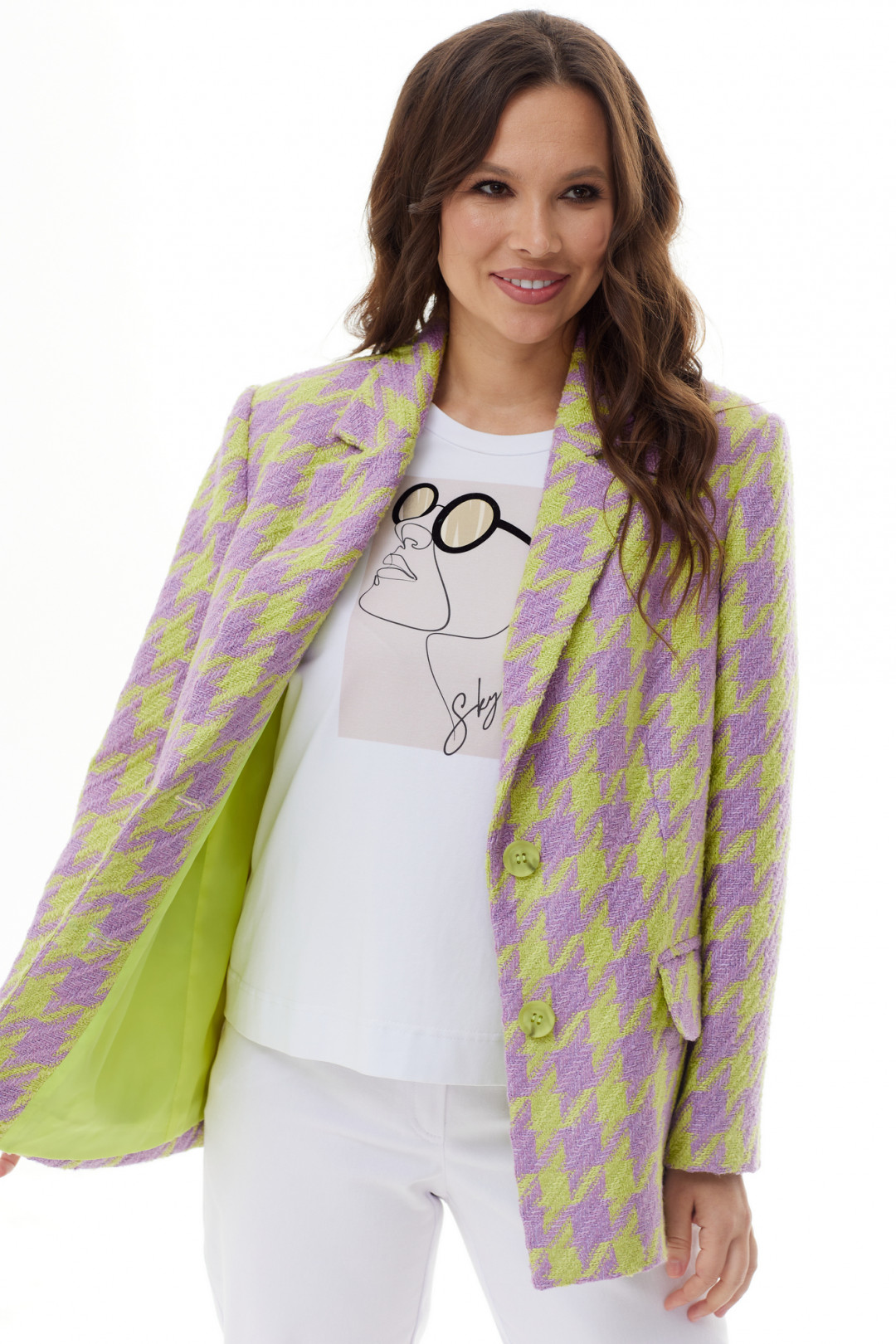 Жакет Магия Моды 2303 сирень+ салат - фото 5