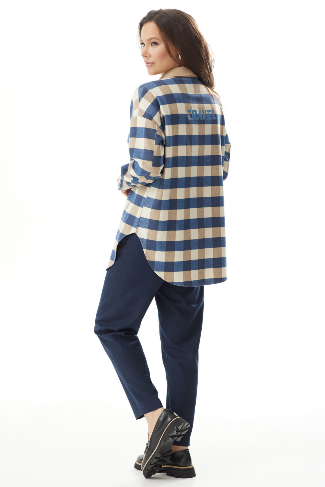 Костюм Магия Моды 2334 беж+ синий - фото 2