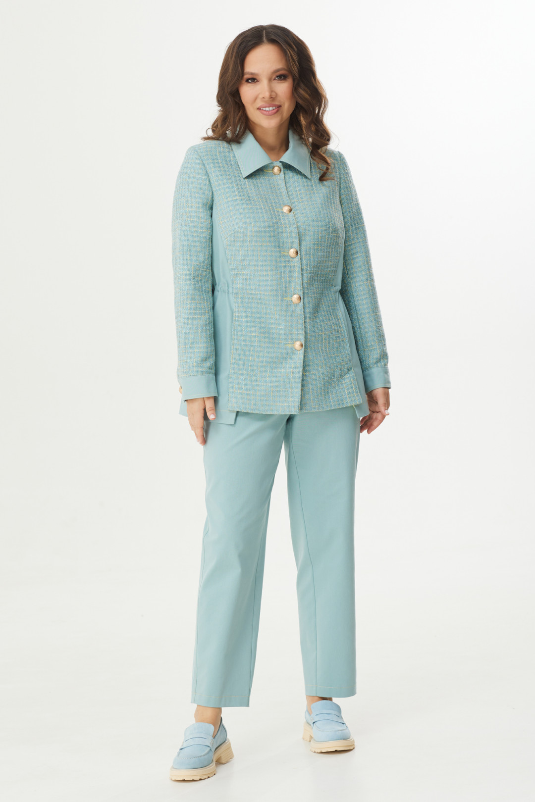 Костюм Магия Моды 2391 шалфей+ желтый - фото 1