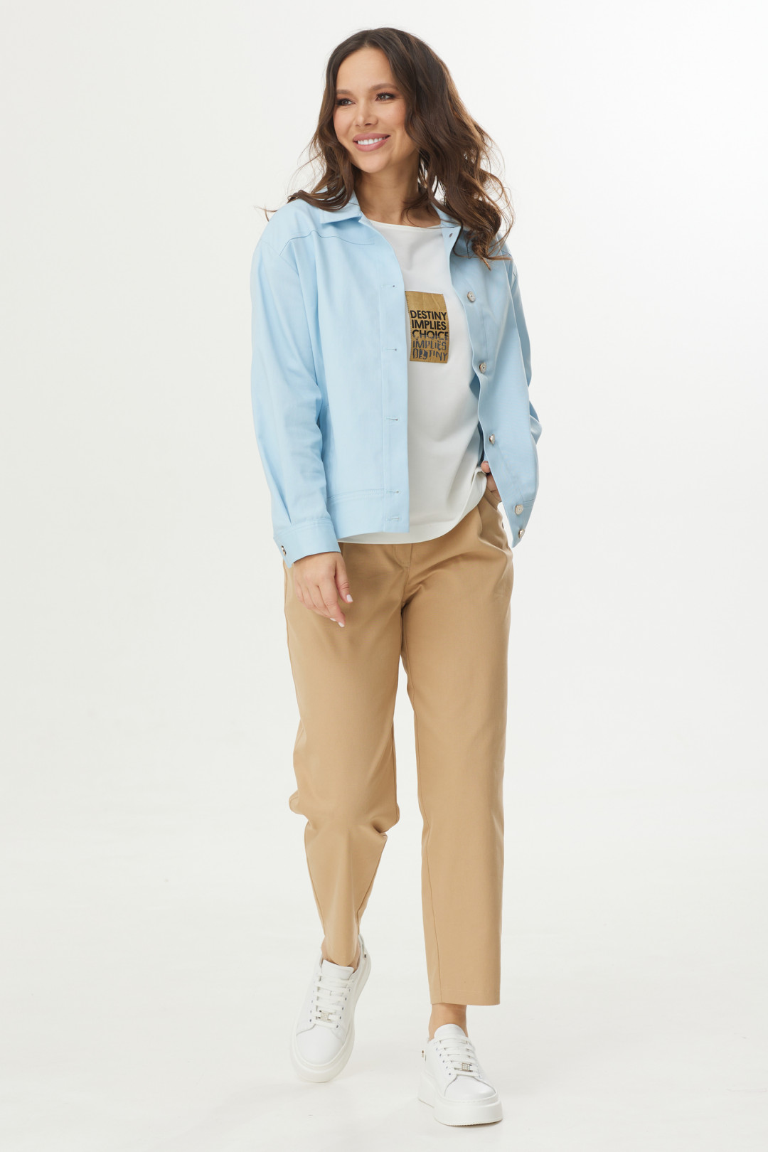 Костюм Магия Моды 2400 голубой+ беж - фото 2