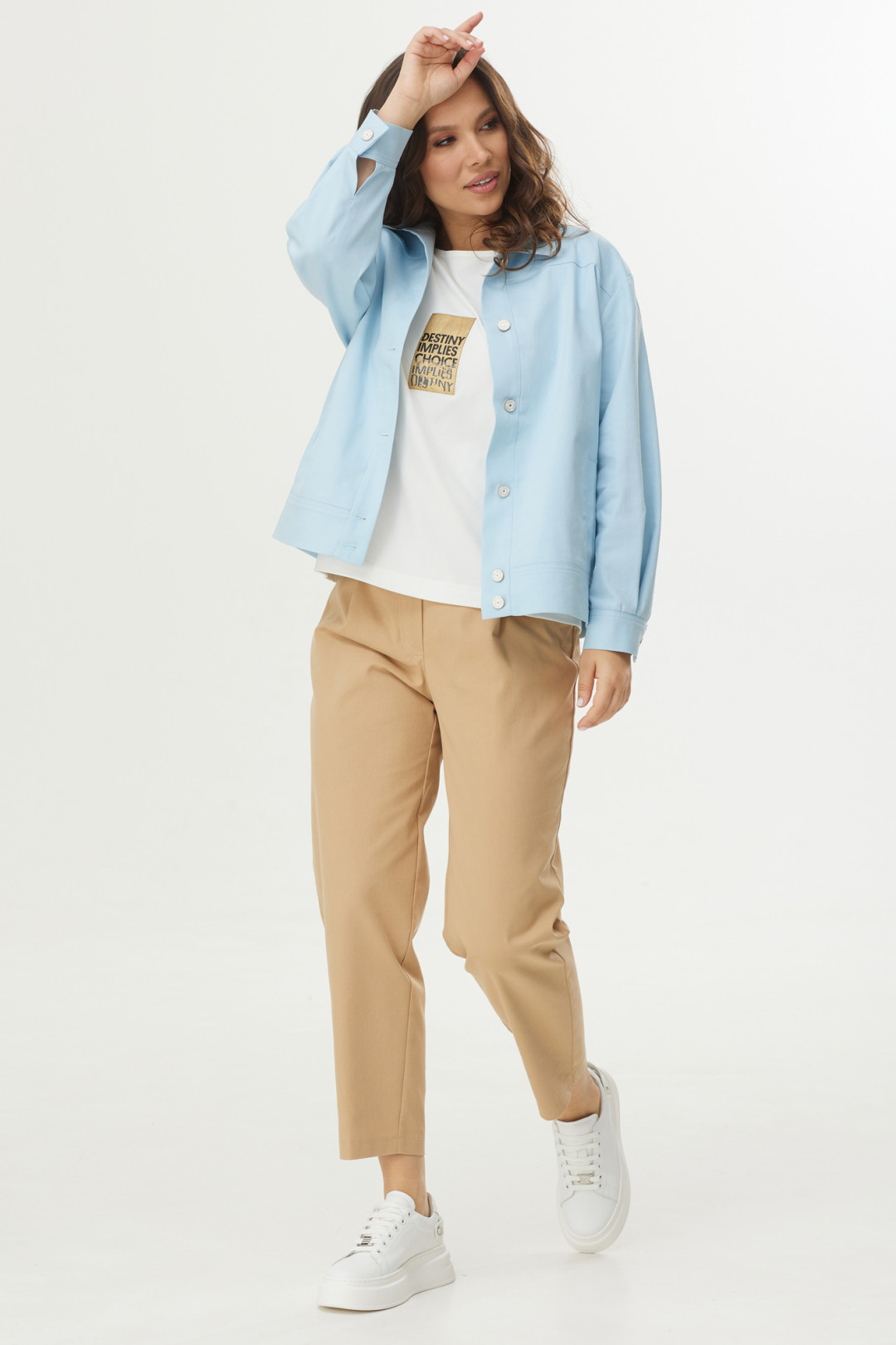 Костюм Магия Моды 2400 голубой+ беж - фото 5