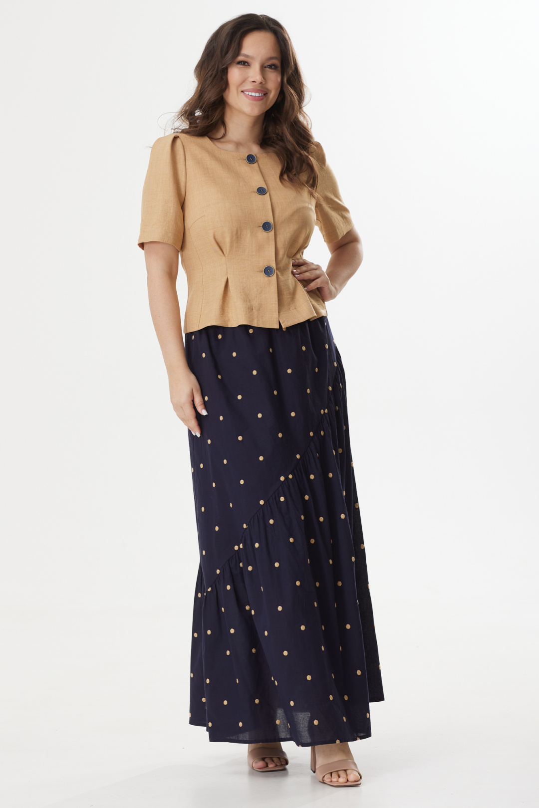 Костюм Магия Моды 2429 беж+т.синий - фото 2