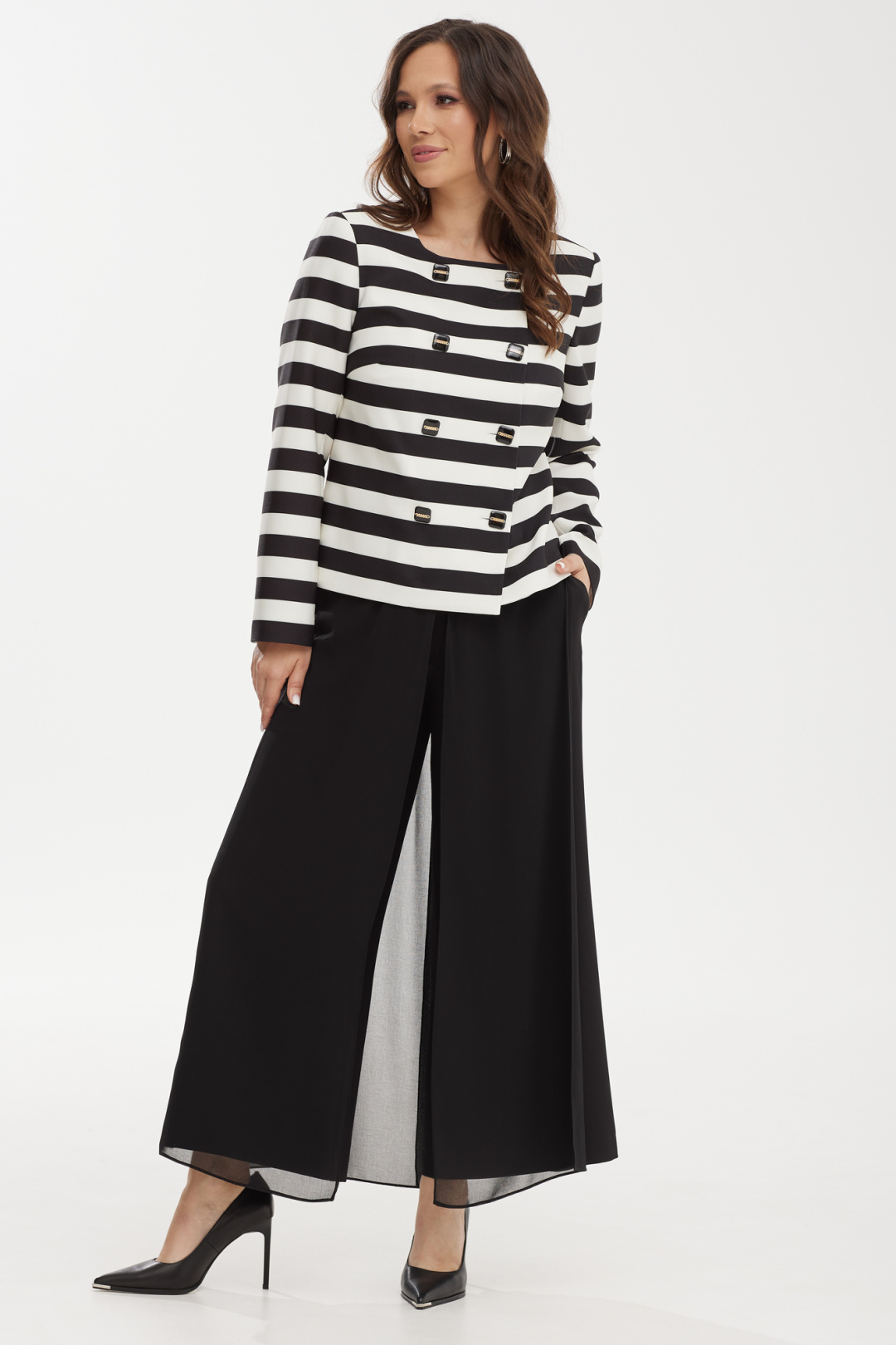 Костюм Магия Моды 2444 черный+белый - фото 2