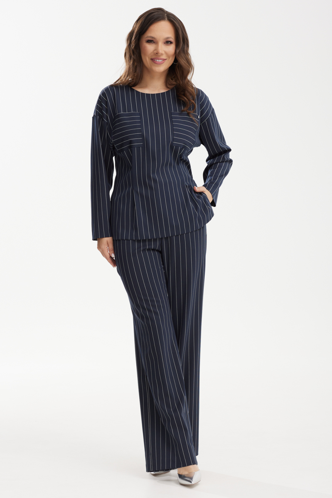 Костюм Магия Моды 2468 т.синий в полоску - фото 1