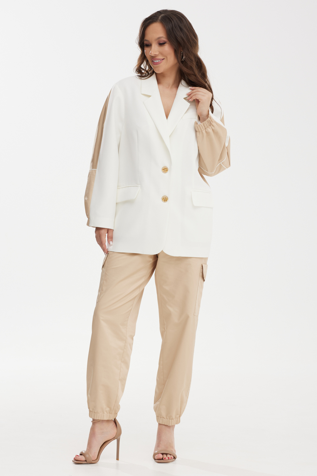 Костюм Магия Моды 2474 белый+беж - фото 2