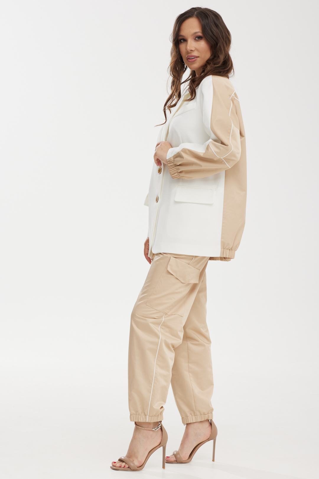 Костюм Магия Моды 2474 белый+беж - фото 4