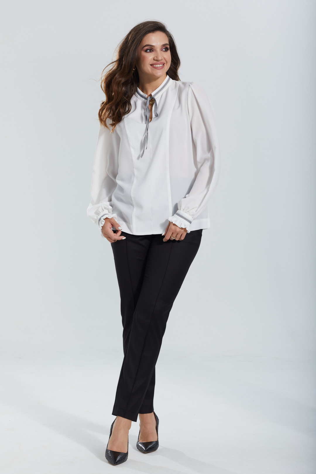 Блузка MALI 622-073 белый - фото 4