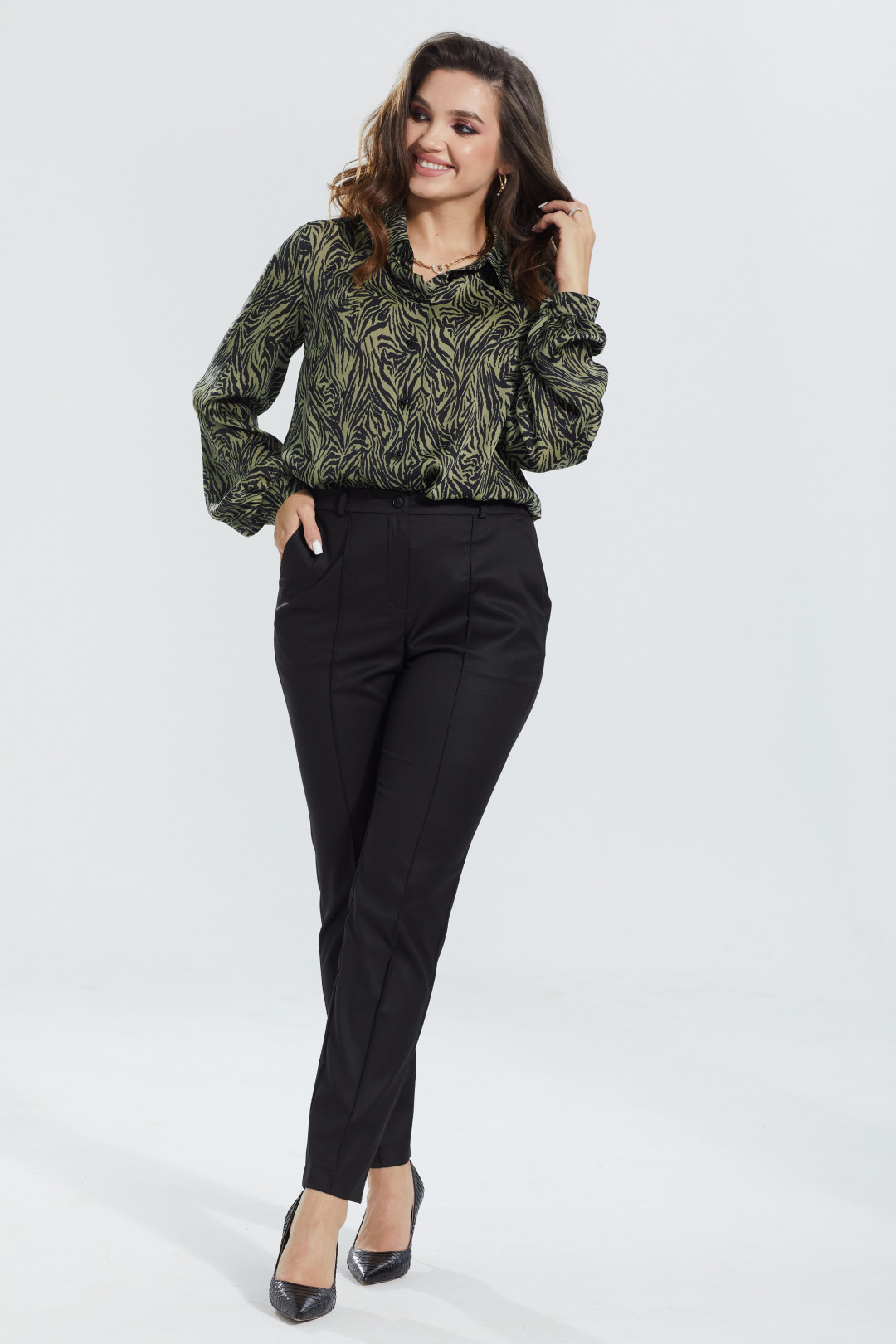 Блузка MALI 622-074 зеленый - фото 4