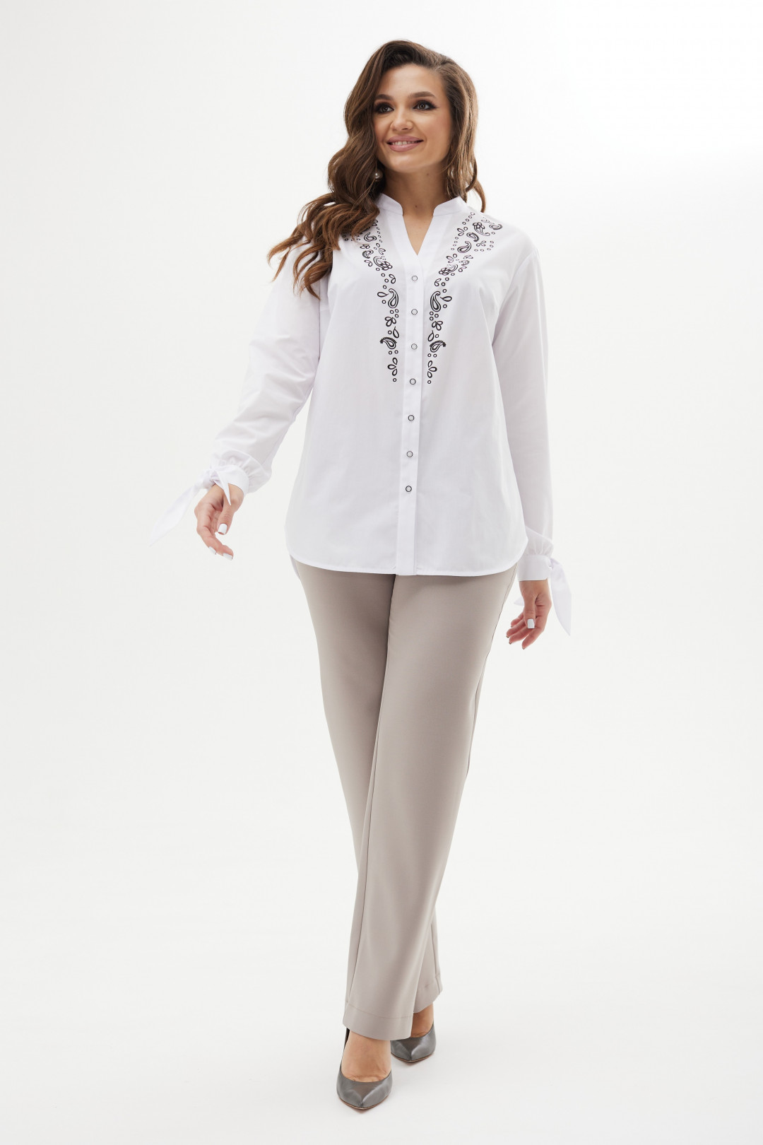 Блузка MALI 623-044 белый - фото 5