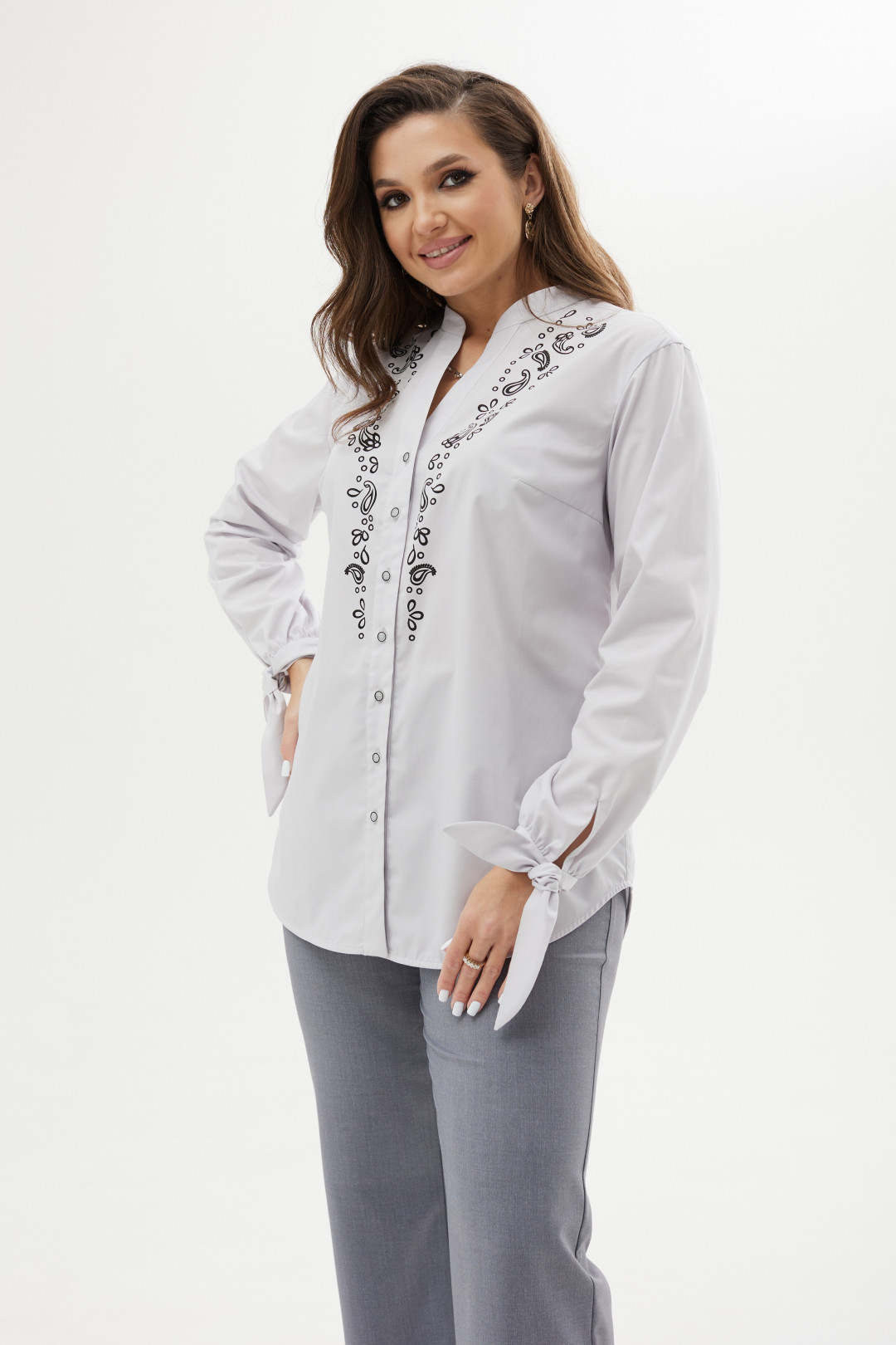 Блузка MALI 623-044 серый - фото 1