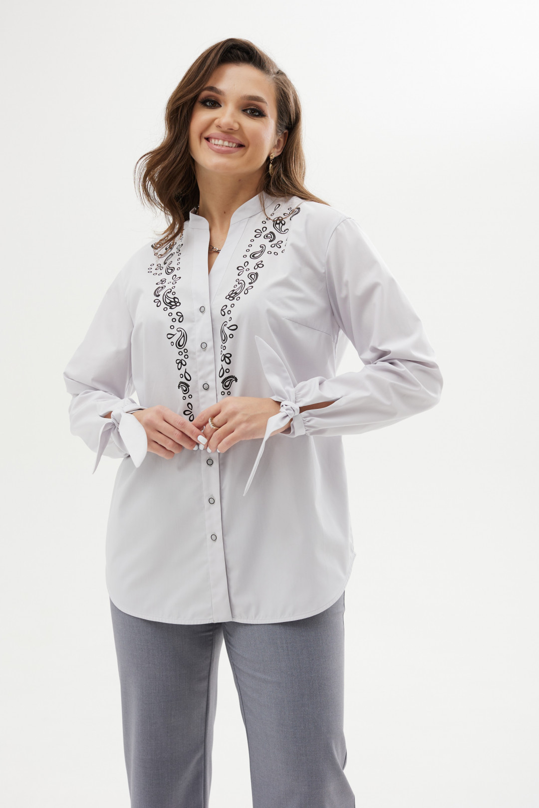 Блузка MALI 623-044 серый - фото 4