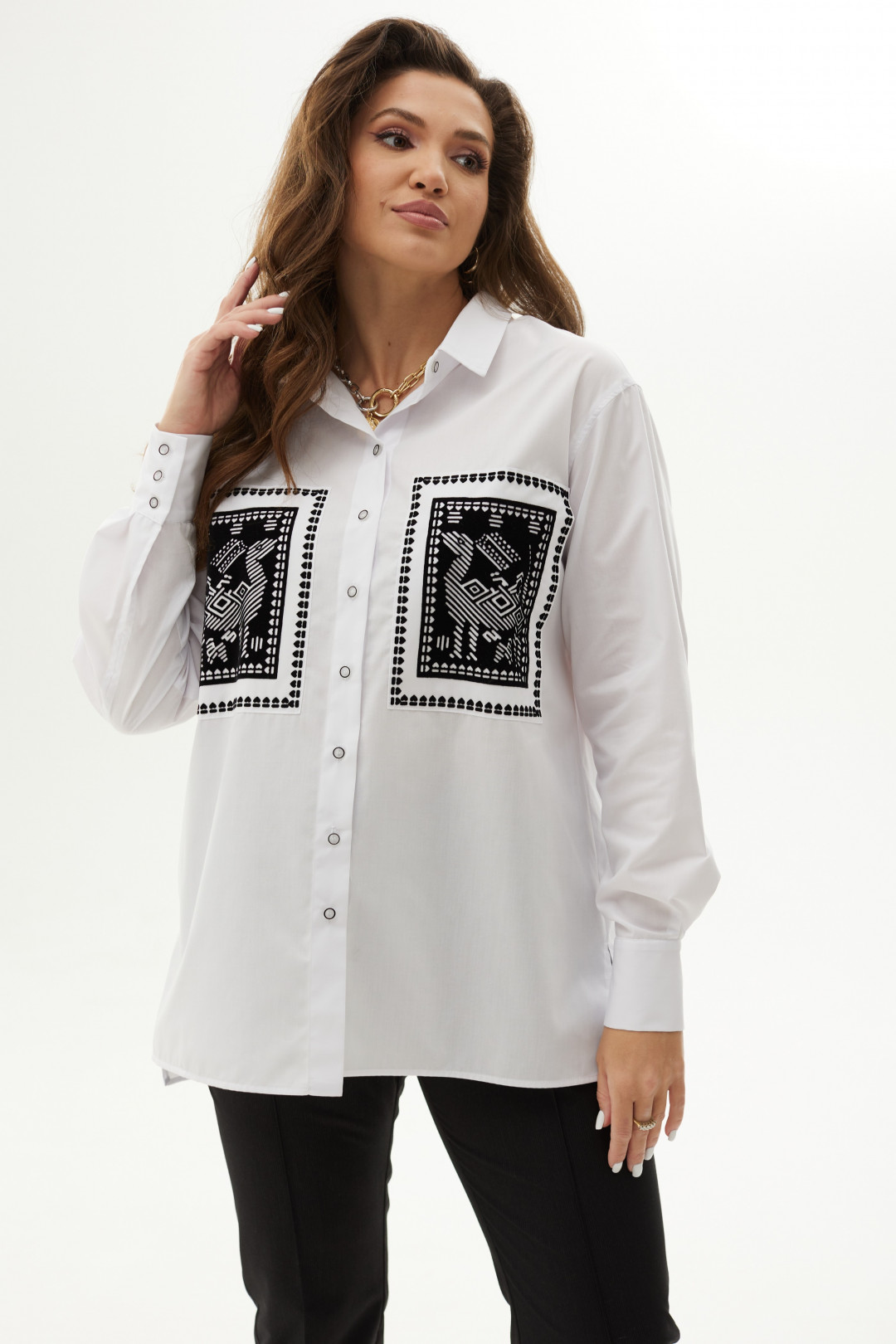 Блузка MALI 623-049 белый - фото 6