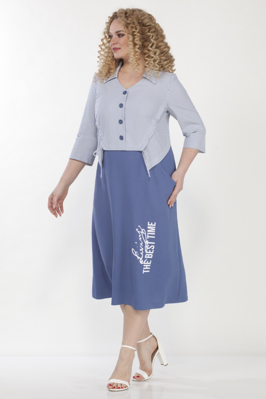 Платье Matini 3.1420 синий - фото 3