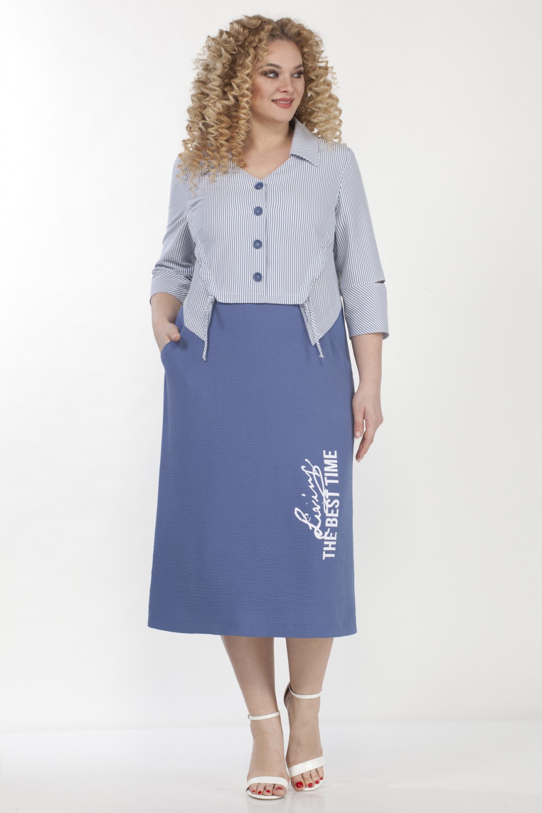 Платье Matini 3.1420 синий - фото 5