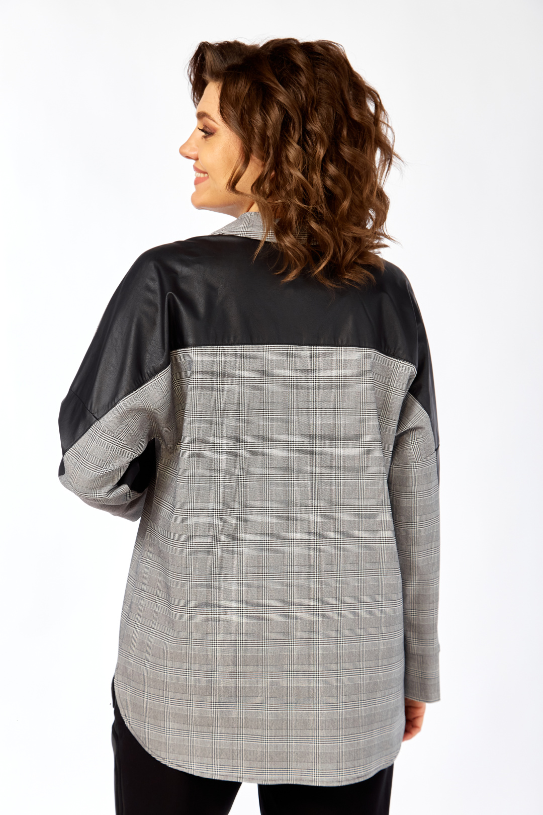 Блузка Matini 4.1545/1 Клетка+черный - фото 4