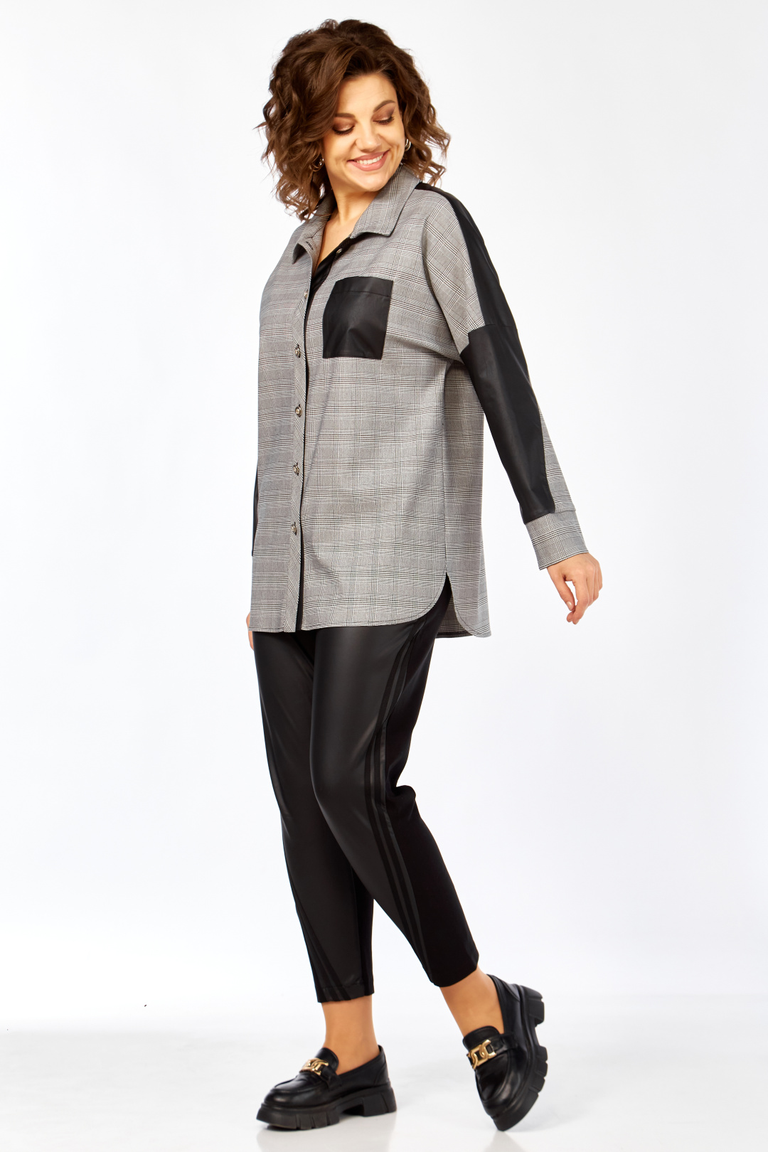 Блузка Matini 4.1545/1 Клетка+черный