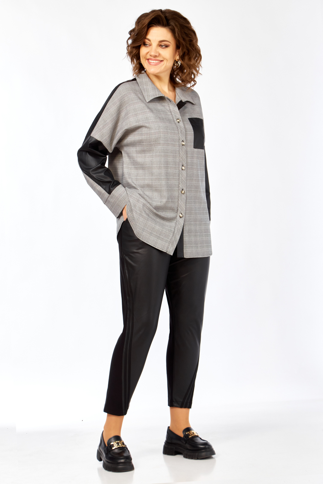 Блузка Matini 4.1545/1 Клетка+черный