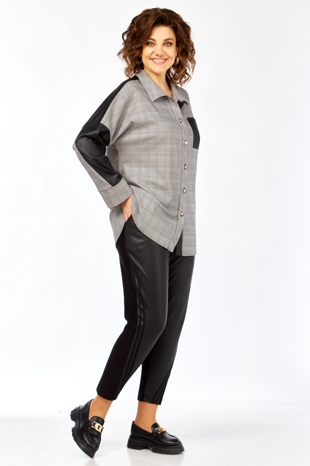 Блузка Matini 4.1545/1 Клетка+черный