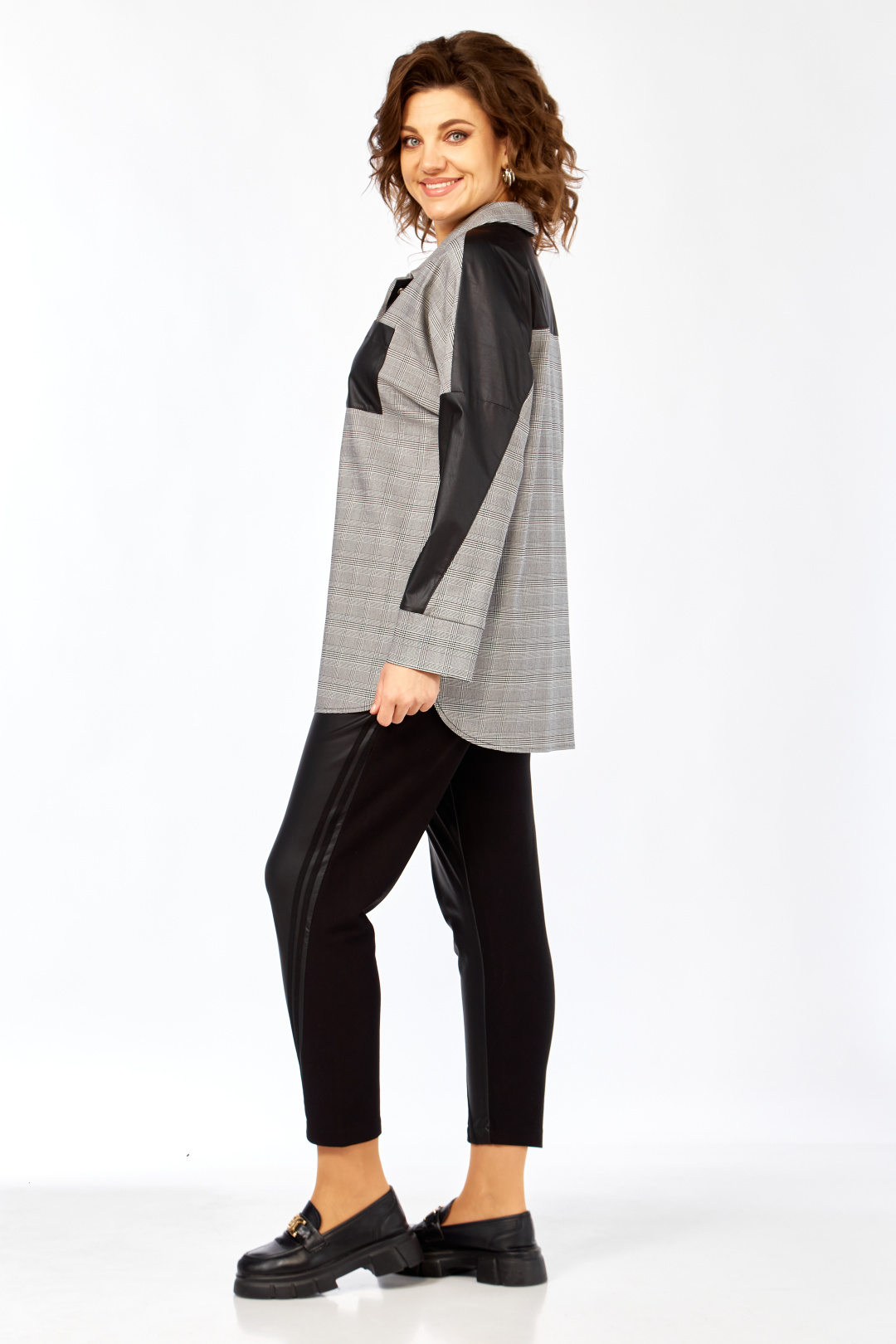 Блузка Matini 4.1545/1 Клетка+черный