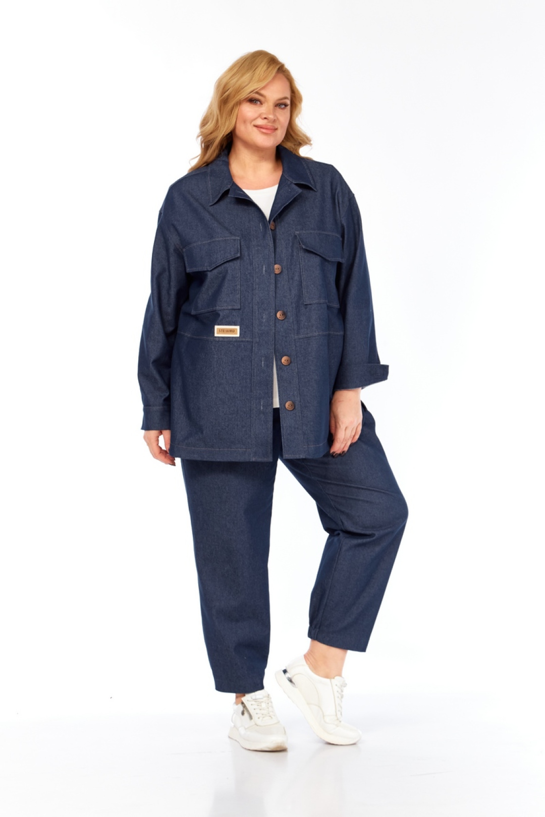 Костюм Милора Стиль 1100/1 синий джин - фото 1