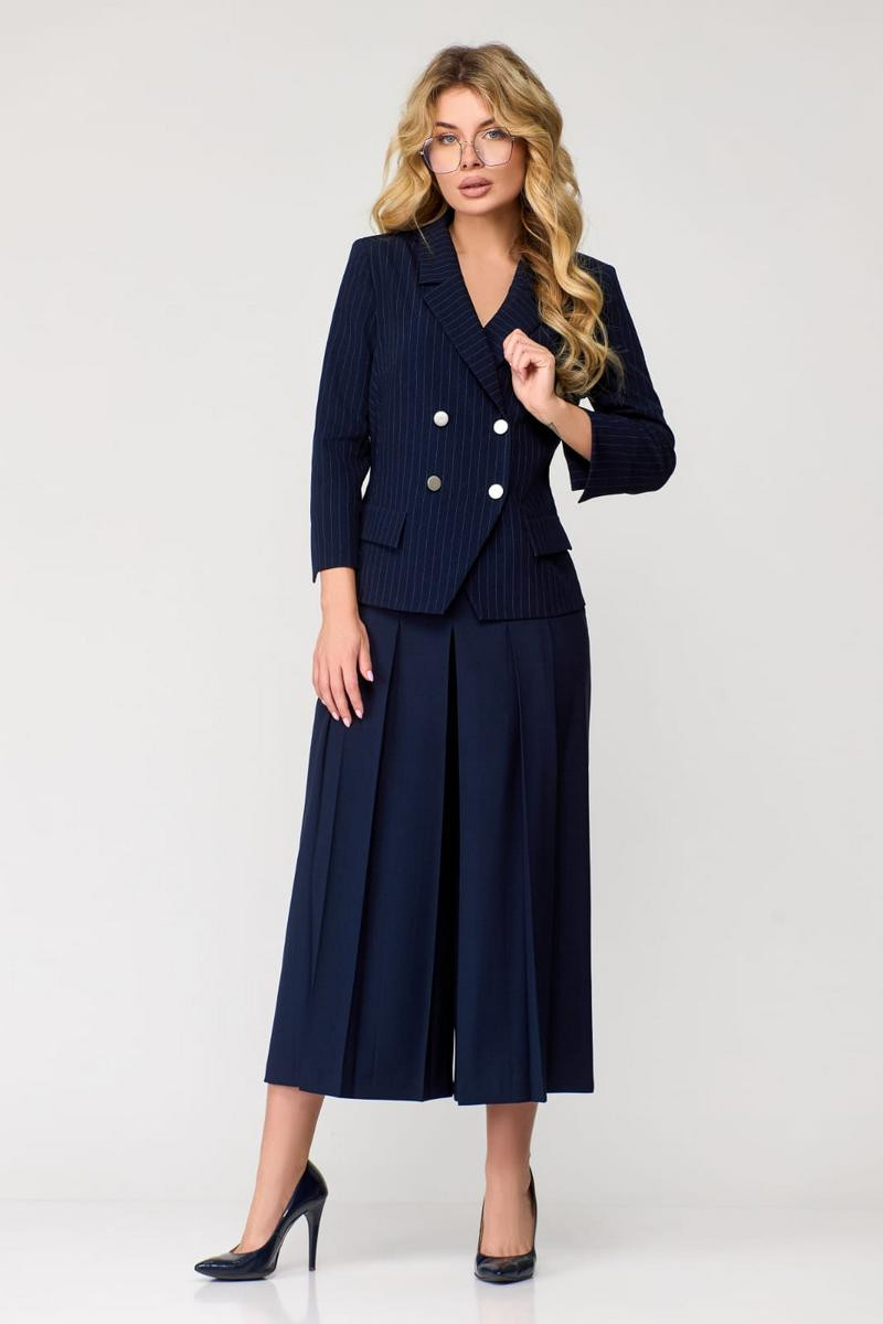 Костюм Милора Стиль 1128 синий - фото 2
