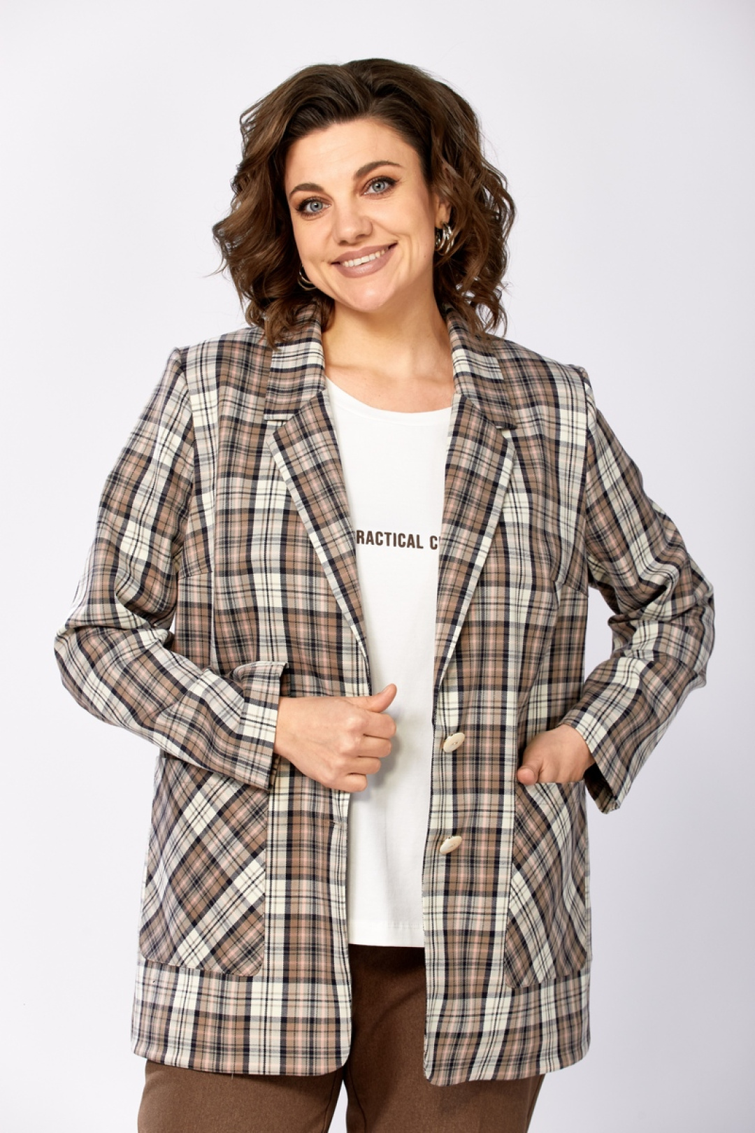 Костюм Милора Стиль 1198-1 шоколад+розовый - фото 3