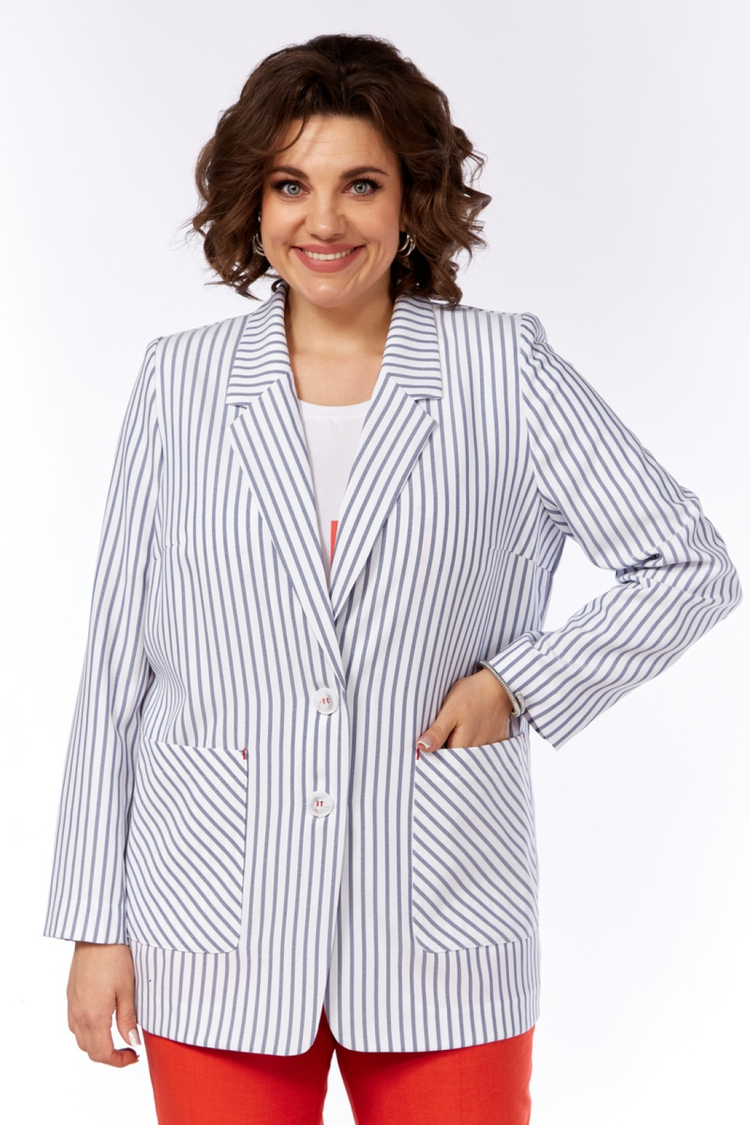 Костюм Милора Стиль 1220 крупная полоска - фото 2