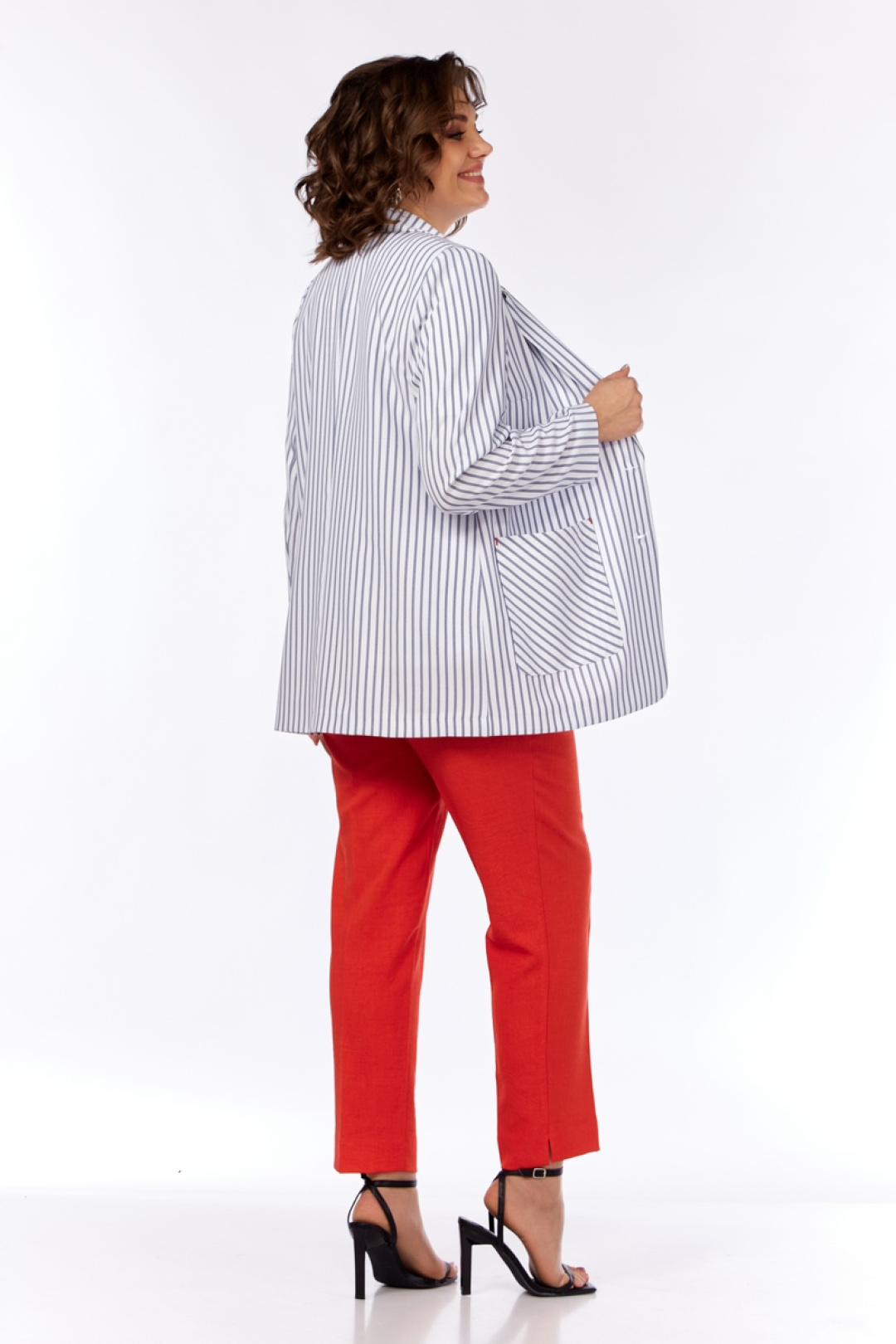 Костюм Милора Стиль 1220 крупная полоска - фото 3