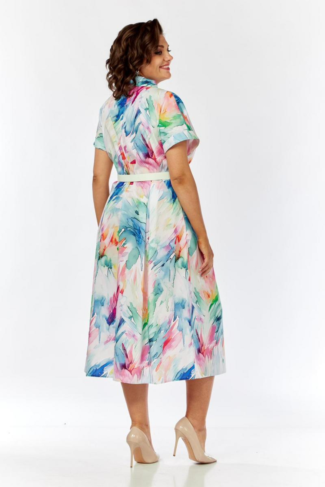 Платье Милора Стиль 1224 акварель - фото 2