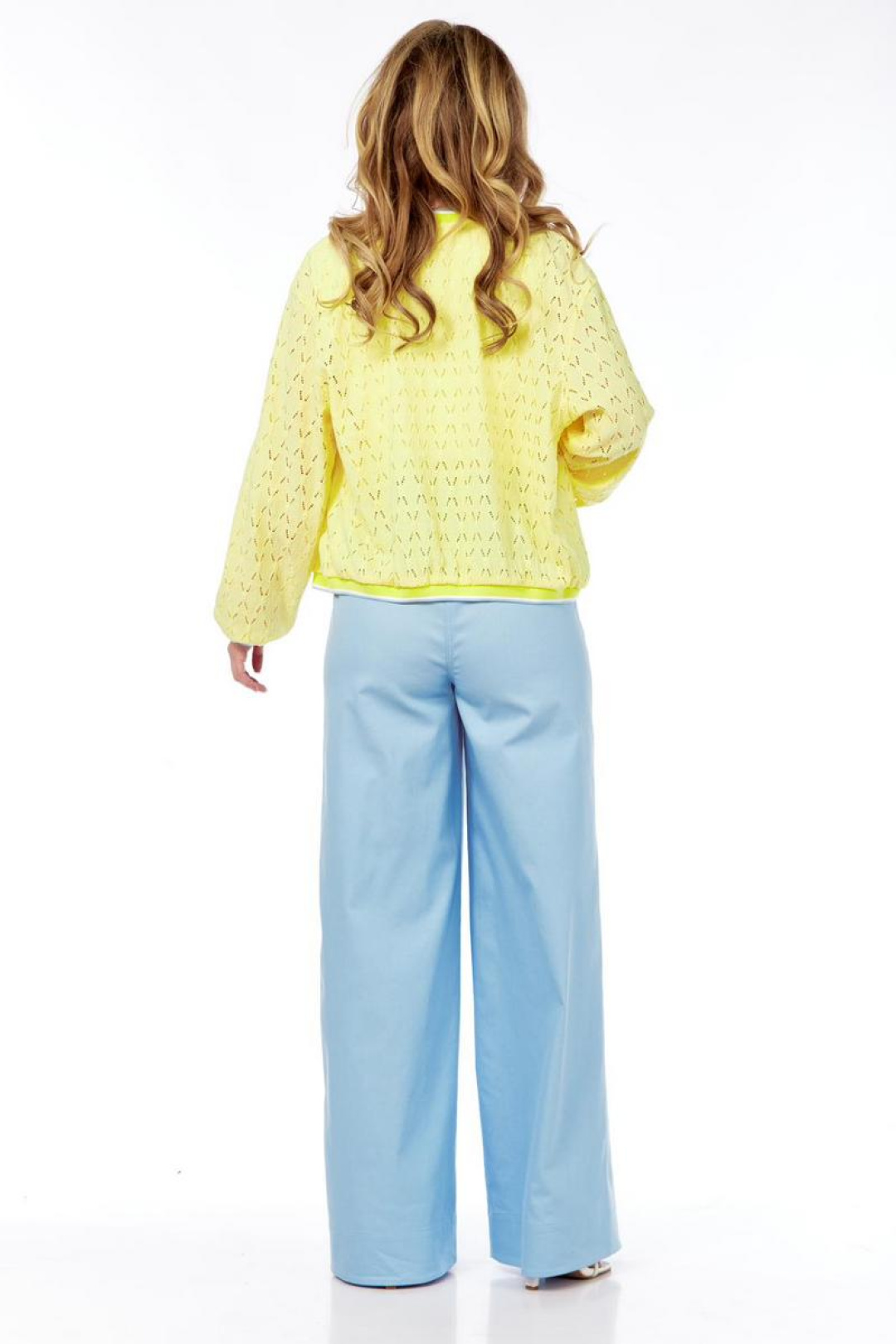 Костюм Милора Стиль 1243 жёлтый+голубой - фото 3
